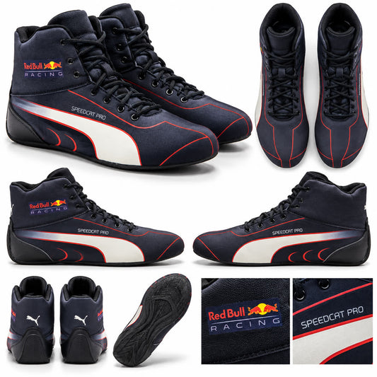 Red Bull Racing Inspired Speedcat Pro Racing Shoes – Premium Karting Motorsport Boots