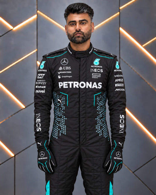 2024 Mercedes Inspired FR Racing Suit – Premium Double-Layer Nomex Motorsport Suit