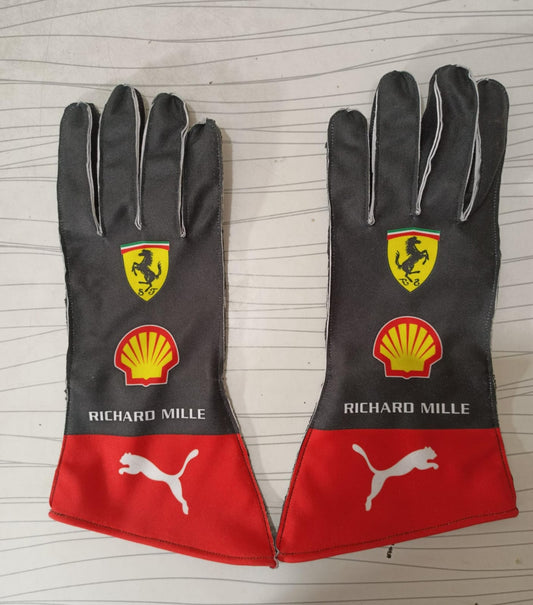 Red & Black F1-Inspired Racing Gloves – Premium Motorsport & Karting Gloves